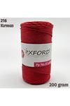 Oxford No:4 200 gram Simli Lurex Makrome - Kırmızı 216