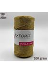 Oxford No:4 200 gram Simli Lurex Makrome - Altın 129