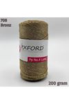 Oxford No:4 200 gram Simli Lurex Makrome - Bronz 708