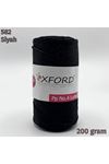 Oxford No:4 200 gram Simli Lurex Makrome - Siyah 582